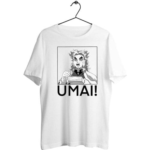 Mens T Shirt Demon Slayer Rengoku Artwork Printed Tee