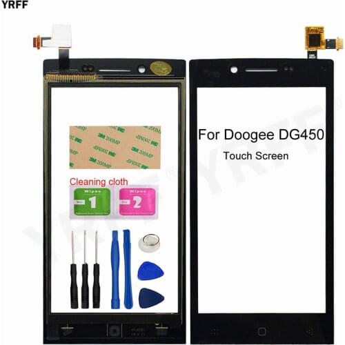 New Touch Screen For Doogee DG450 DG700 Touch Screen Digitizer Front Glass Panel Sensor Glass Assembly Parts 100% testd