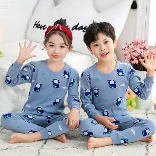 Kids Pajamas Children Sleepwear Teenager Pajamas Sets Boys Girls Cartoon Pyjamas Pijamas Cotton Nightwear Clothes Kids Clothing