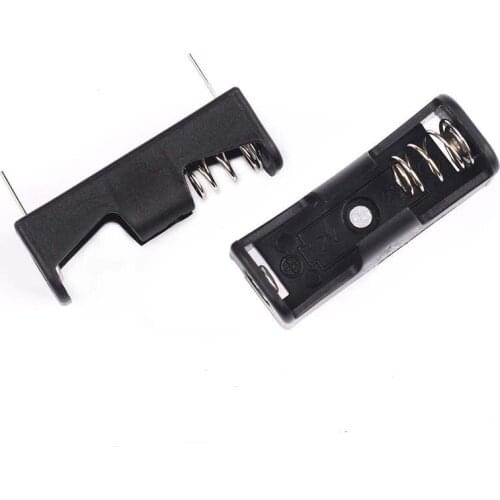 Plastic 1x 12V23A Lithium Batteries Holder Storage Box 12V 23A Single Battery Case With PCB Pin For Soldering Connecting