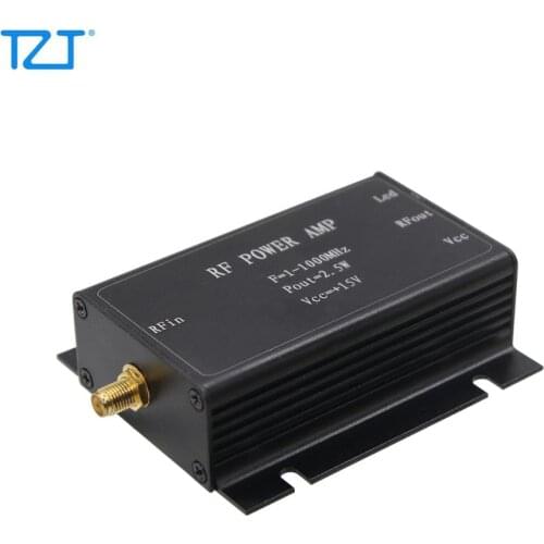 TZT 2.5W RF Power Amplifier 1-1000MHz Radio Frequency Power Amplifier Black