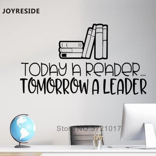 Reading Books Patterns Wall Decals Today Reader Quotes Kids Room Livingroom Wall Stickers Home Decoration Wall Mural Vinyl M240