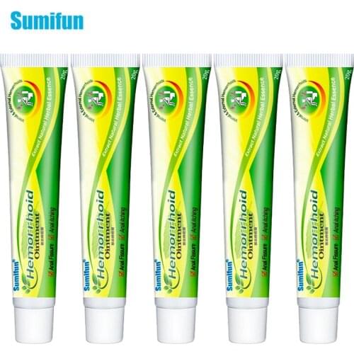 Sumifun 5Pcs/lot Hemorrhoids Cream Treating Acne Anal Fistula Pain Chinese Patch For Internal Hemorrhoids Piles External Anal
