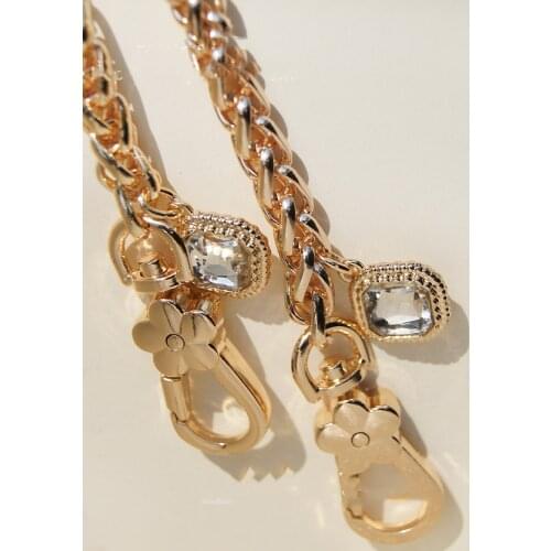 Bag Chain Single Buy Chain Accessories Single Shoulder Strap Bag Chain Messenger Belt Replacement Female Metal Bag Strap Gold