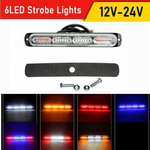 24LED Strobe Light Emergency Warning Hazard Flash Strobe Light Bar 12v-24v Signal Lights LED Flashing Light Car Truck Light