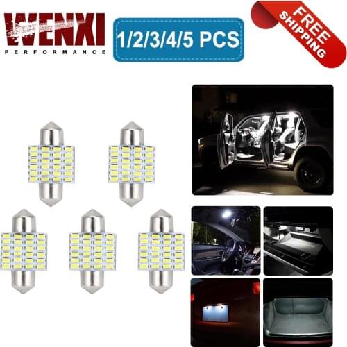 LED Bulb 31mm DE3021 DE3022 DE3175 White 6000K 3014 Chipset For Car Interior Map Dome Door Trunk Light