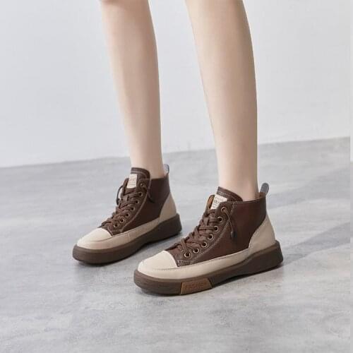 2021 Women Classic Anckle Boot GenuineMixed Color Round Toe Rubber Anti-Skid Handmade Shoes Thick Fur Snow Boots