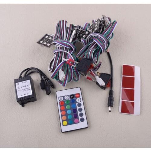 1 Set 12V 8W LED Underglow RGB Rock Lights Multicolor Neon Strip Lamp Kit IP67 Waterproof for Universal Off-Road Trucks Cars