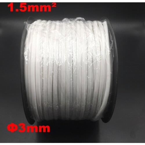 1roll 1.5mm2 PVC 3mm ID White Handwriting Ferrule Printing Machine Number Plum Tube Wire Sleeve Blank Cable Marker