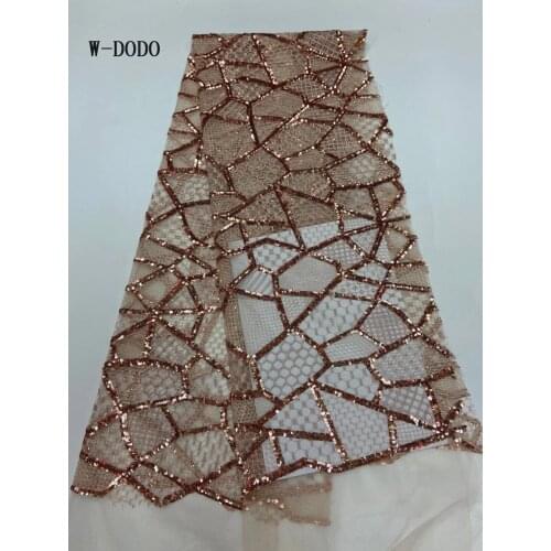 2020 High Quality French Nigerian Sequins Net African Tulle Mesh Sequence Lace Fabric For Dress 5yards/Lot RL1223