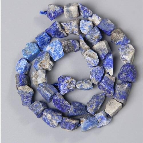 7-11MM Blue Raw Lapis Lazuli Gem Beads Natural Freeform Loose Minerals Stone Beads for Jewelry Making DIY Bracelet Earrings