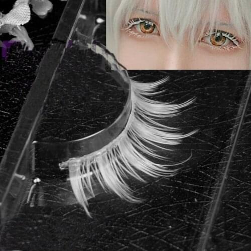 NEW 10pair White Eyelashes Cosplay Makeup Natural Long Eyelashes Extension Cross Strip False Eye Lashes Beauty Makeup Tools