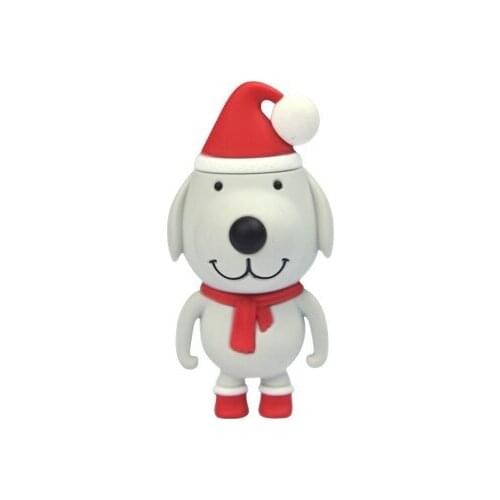 Lovely Christmas Gifts USB Flash Drive Mini USB Flash Disk little dog in christmas Styles Pendrive 32GB 64GB USB 2.0 Bulk Gift