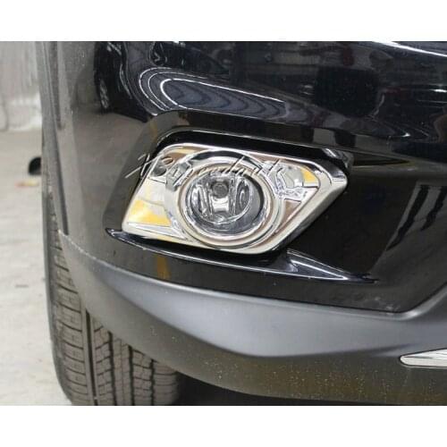 Chromed ABS Plastic Front Fog Light Cover Trim For Nissan X-Trail 2014