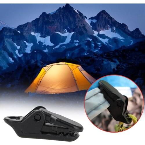 10Pcs Tent Awning Clip Clamp Tarp Set Tarpaulin Clip Snap Tent Camping Hiking Survival Tighten Tool Emergency Gear