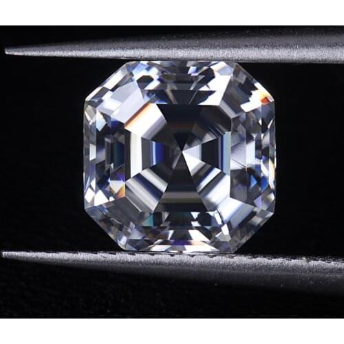 8.5*8.5mm square princess cut and 8.5*8.5mm asscher cut EF excellent quality jewelry setting synthetic moissanites