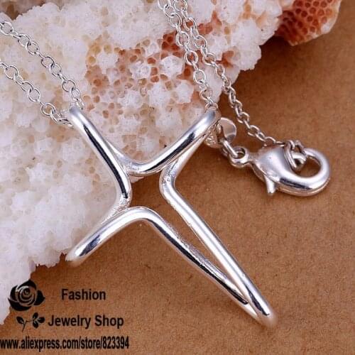 P069_2 Hot Sale Fine Silver Color Jewelry,Wholesale Factory Price Charms Free Shipping Fashion Jewelry Cross Pendants /apjaj