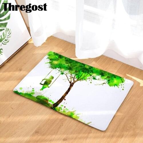 Pastoral Floral Printed Floor Mats Microfiber Anti-Slip Indoor Doormats for Bedroom Living Room 3D Carpet Home Welcome Rugs