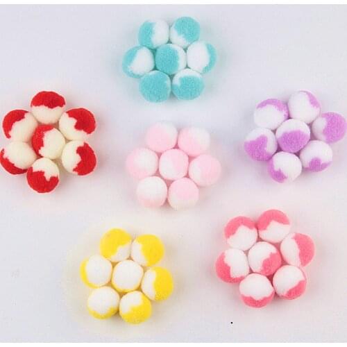 Pompom 20mm Mix Color Fur Plush Ball Pom Poms For Craft DIY Soft Jewelry Home Decoration Garment Sewing On Cloth Accessories 20g