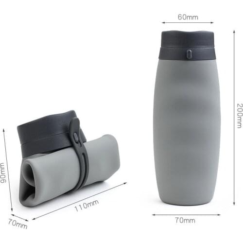 Reel Cup Hiking and Mountaineering Portable Silicone Sports Water Cup Creative Cycling Outdoor Travel Silicone Folding Water Cup