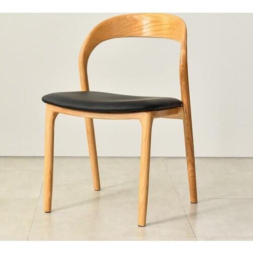 Nordic Solid Wood Dining Chair Back Home Chair Semicircle Chair Original President Chair Computer Chair Hans Chair