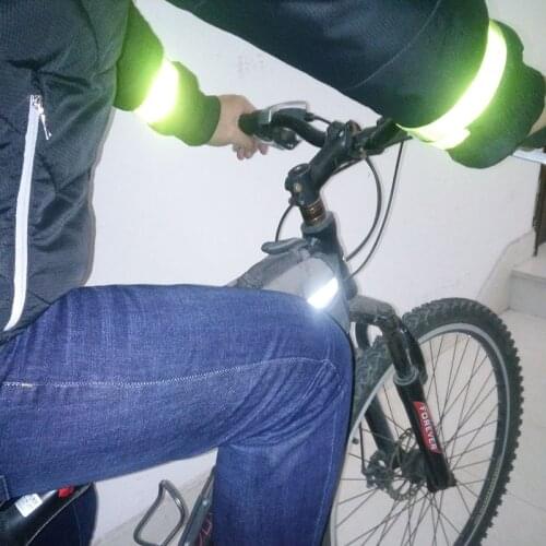 32CM MEILITE 250 candle lights reflective Wristband slap band bracelets armband for running riding safety visibility