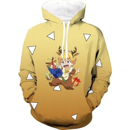Anime Demon Slayer Cosplay Hoodie Chirstmas Style 3D Printed Hooded Sweatshirt Casual Streetwear Pullover