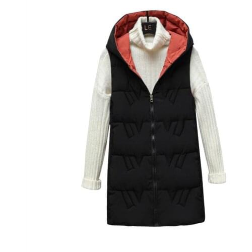 New Winter Autumn Women Sleeveless Jackets Two Sides Wear Warm Fashion Long Section Waistcoats Cotton Padded Waistcoat K1497