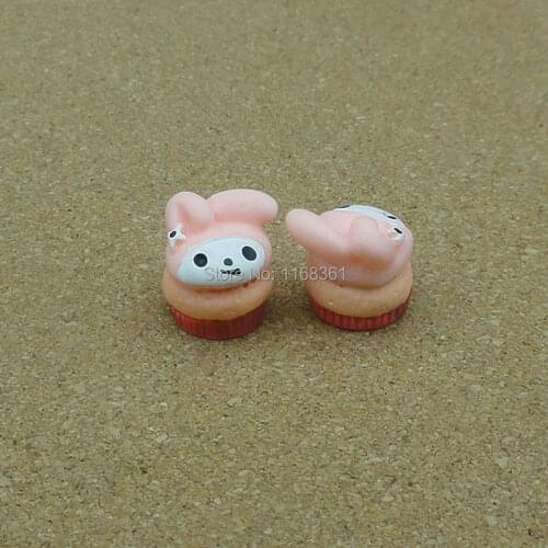 1pcs/lot resin solid lovely rabbit cartoon 14mm fairy garden gnome moss terrarium decor crafts bonsai home DIY A114-9