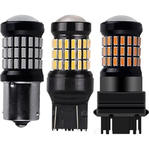 1pcs Highlight S25 1156 BA15S 1157 BAY15D T20 7443 T25 3156 Car LED DRL Turn Signal Light Auto Parking Lamp 4014 60SMD DC12V