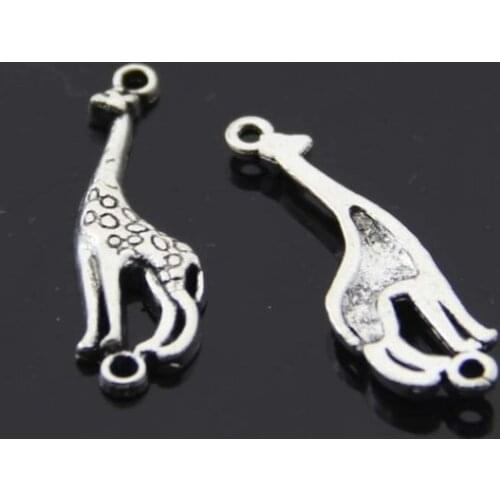 100pcs Antique Silver tone/Antique Bronze Lovely Cute Giraffe Deer Connector Pendant Charm/Finding,DIY Accessory Jewelry Making