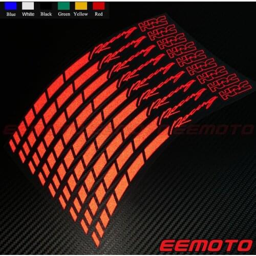 16 X Custom Wheels Rims Tire Decals Reflective Stickers Stripes Waterproof Motorcycle For HRC racing CBR 600 1000 RR