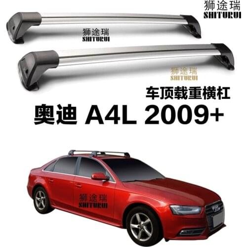 2 Pcs for Audi A4L/A4 B8 Sedan Sportback Roof Bar Car Special Aluminum Alloy Belt Lock Led Shooting ROOF RACK CORSS Rack