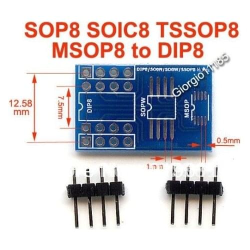 5PCS/LOT SOP8 SOIC8 TSSOP8 MSOP8 To DIP8
