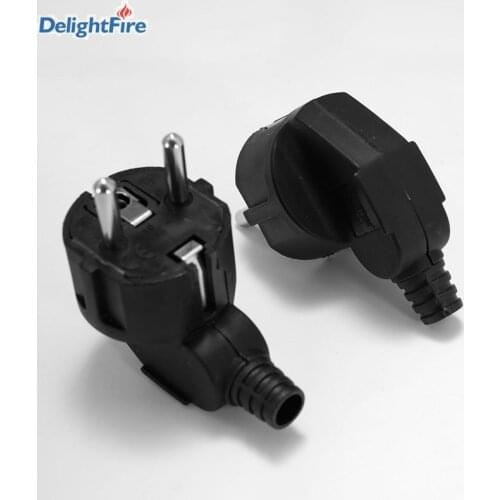 4.8mm EU Rewireable Plug Power Adapter Schuko France Germany Adapter 16A 250V For Power Cable Extension Cord Connector Plug