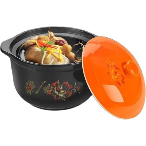 Household Casserole high temperature fire casserole soup stew pot ceramic pot health soup pot Kitchen Pots Cookware