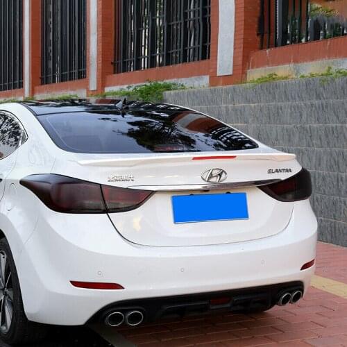 CEYUSOT FOR Hyundai Elantra NEW Spoiler ABS Material Car Trunk Rear Lip WING Black White Tail FIN Decoration Accessories 2012-15