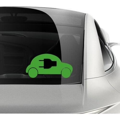 Energy Saving Electric Car Symbols Sticker Vinyl Car Decoration Home Decor Easy To Apply Removable Durable