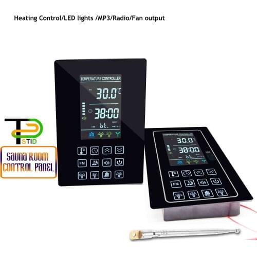 Double Panel Color Screen Sauna Heater Controller for Thermostat 4.5kw 30A Relay Output Multifunctional UV Lamp Optional