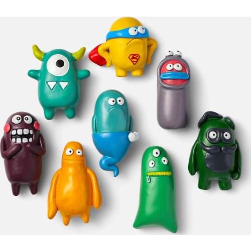 Creative 3d fridge magnets resin little monster alien refrigerator magnet cartoon cute home decoration magnetic collection gifts