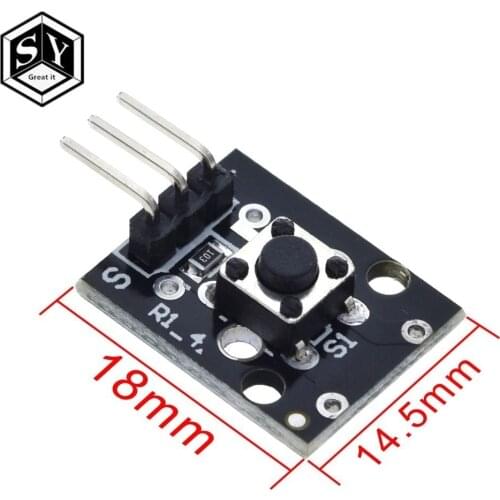 GREAT IT KY-004 3pin Button Key Switch Sensor Module for Arduino Diy Starter Kit 6*6*5mm 6x6x5mm KY004