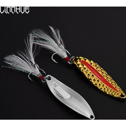 LINNHUE Spinner Spoon Fishing Lure 2.5g 3.5g 5g 7g 10g 15g 20g Zinc Alloy Gold Fishing Lures Fishing Hard Bait Artificial Bait