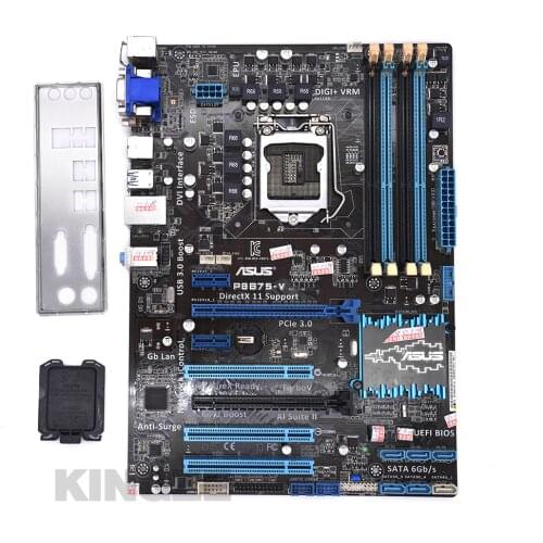 Used,Asus P8B75-V Original Used Desktop Motherboard Intel B75 Socket LGA 1155 i3 i5 i7 DDR3 32G SATA3 USB3.0 AT,100% tested good