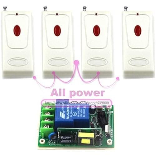 Fashionable Home Appliance AC 110 250v Wireless Remote Control Switch