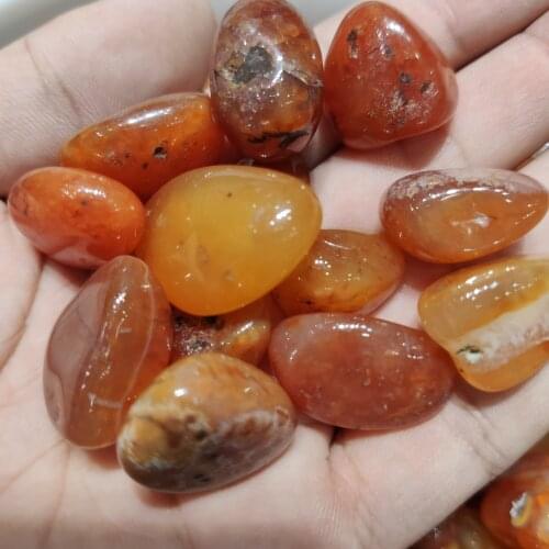 Natural Tumbled Carnelian Crystal Red Gravel Agate Healing