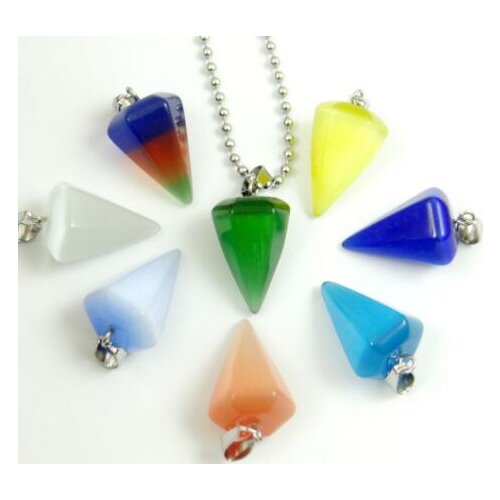 Natural Stone Quartz crystal Turquoises tiger eye lapis aventurine charms Pendant For DIY jewelry making Necklace Accessories