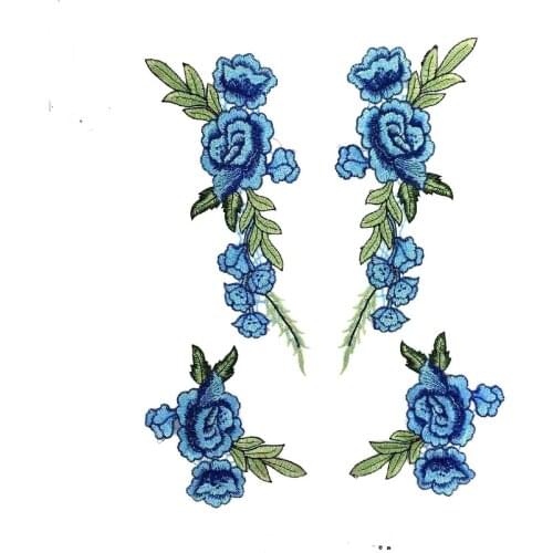 New color ethnic embroidery collar flower underwear clothing accessories sewing embroidery cloth stickers rose