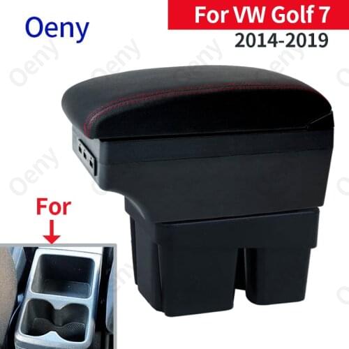 For VW Golf 7 Armrest box 2014 2015 2016 2017 2018 2019 Mk7 Interior special Retrofit parts Car Armrest box Center Storage box