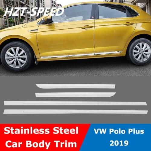 Polo Stainless Steel Car Body Door Trim Strip For VW Polo Plus 2019