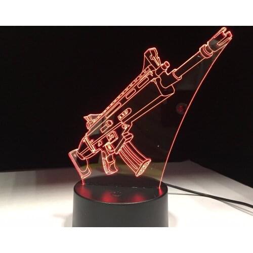 Rocket Launcher LED Night Lamps Battle 3D Lights 7 Colors Changing fro Bedroom Home Decor Luminaria Kids Gifts Drop Ship Service